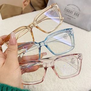🔥Trendy Square Frame Glasses Ultra Light Glasses Women Ins Transparent Frame Optical Glasses LovelylifeFu👍