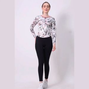 Baju Senam M-XXL MANDY TOP kaos tangan panjang kaos senam murah atasan zumba  atasan yoga baju senam bandung