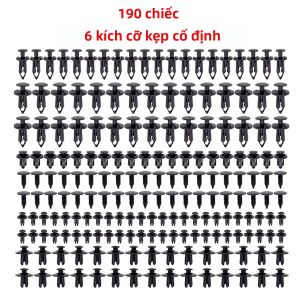 YONGRUN 190PCS Bộ Kẹp Nhựa Ô Tô Dùng Để Cố Định Tấm Thân Xe Bộ Dây Buộc Đinh Tán Trang Trí Xe Lai