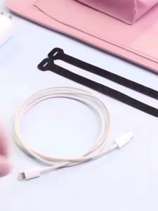 Macbook Laptop PVC Cable Bag Organizer Bag USB Hand Strap Accessories Storage Multi-function Large Capacity 手绳电脑电源包收纳包