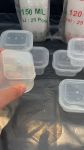 THINWALL DM/THINWALL SAOS SAMBAL UKURAN 120ml 150ML BENTUK KOTAK ISI 25 SET