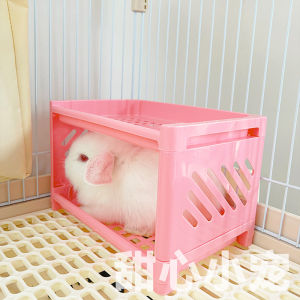 Pet Shelter Rabbit Height-Adjustable Bed Sleeping House Dutch Pigsty Bed Hedgehog Honey Skunk All Year Round Pet Room