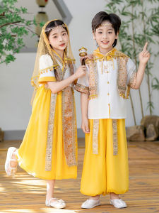 March 3 Childrens Ethnic Dai Style Dress Boys Girls Dance Performance Costume Cotton Traditional Outfit Stage Performancewear
