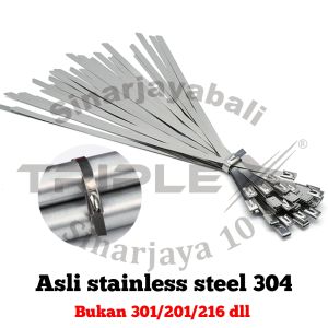 kabel tis stainles kabel ties anti karat tali krek pengikat ikat tie stainless stenlis cable tie tiss pengikat antikarat pengikat 304 ss304 binder cable tie rust proof anti rust tiss karat