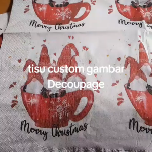 CETAK TISU NAPKIN DECOUPAGE CUSTOM GAMBAR