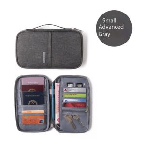Travel Document Organizer - Waterproof Passport Holder with RFID Blocking Multi-Card Slots & Zipper Pocket for Airplane/Train
