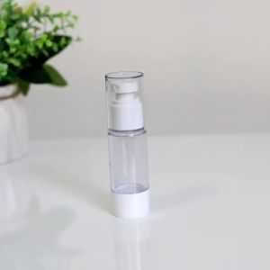 Portable Vacuum Airless Pump Spray Lotion Bottle Clear Travel Refillable Lotion Cream Cosmetic Dispensing Bottle