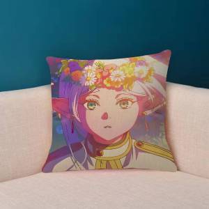 Kayou | Frieren Anime Beyond Journeys End Maple Design Cushion Cover Happy Autumn Harvest Decor Holiday Decorati Pillow Cover