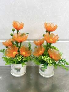 Chậu hoa voan cao 20cm ngang 16cm