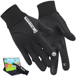 West Biking | WEST BIKING Children Cycling Gloves Winter Thermal Touch Screen Bike Gloves Outdoor Hiking Sports Full Finger Gloves Equipment