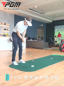 PGM Golf Indoor Putting Green Mat Practice Golf Matting Green Large Grass Carpet Height/10mm Thick/3cm Portable GL012