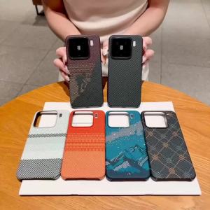 Ultra Thin Carbon Fiber Pattern Magnetic Case For Xiaomi 17 15 15S 14 Pro Max Frameless For Magsafe Hard Plastic Bumper Cover