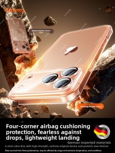 KUMENG | Transparent Thin Protective Case for iPhone 17 Pro Max iPhone 16 Pro iPhone 15 Pro Max iPhone 14 PM iPhone 13 mini