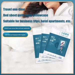 10Pcs Disposable Isolation Non-woven Fabric Portable Comfortable And Healthy Bedding Pillowcase Tourist Business Hotel Thickened Sheets