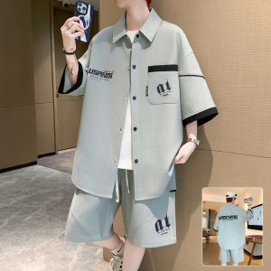 ZUOFEILI | Summer Loose Stylish Mens Short Sleeve Shorts Set