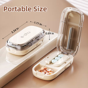 Tablet Divider Tablet Cutter with Storage Compartment for Small and Large Tablets Multiple Pill Cutters for Travel & Pets Daily