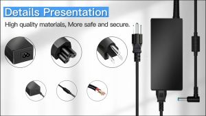 สำหรับ HP Battery Adapter 65W 19.5V 3.33A หัวขนาด 4.5 x 3.0mm Blue Tip Laptop Adapter for HP Pavilion x360 11 13 15 Zbook