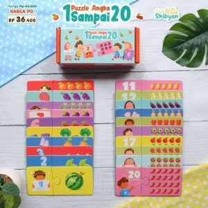GMB Mainan Anak Puzzle Angka 1 Sampai 20 Little Shibyan / Mainan Puzle Angka