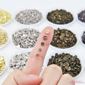 Mini Two Eye Metal Buttons