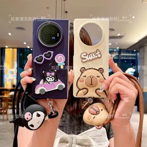 Kappabala Crossbody Neck Rope for Vivoxfol3 Phone Case Cartoon Clow M Xfol3pro Skin Feeling Matte Protective Cover Xfol2 Foldable Screen Fashion Creative New Arrival Men and Women