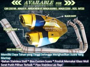 knalpot racing standar racing cbr 250rr r25 mt25 ninja karbu ninja 250fi ninja z250 header full cacing type samping