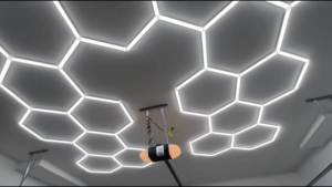 Multi-Use Honeycomb Hexagon LED Light - Car Wash Workshop Gym Salon Decor & Lighting