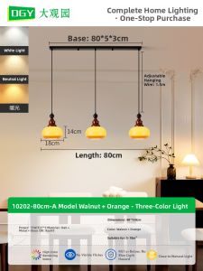 DGY | Mid-Century Nanyang Style French Pumpkin Glass Chandelier