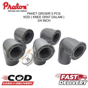 ( 5 PCS ) KDD KNEE DRAT 3/4" MEREK PRALON/FAUCET ELBOW 3/4" AW/KNEE 3/4"AW/KENI DRAT 3/4"AW/ELBOWPVC