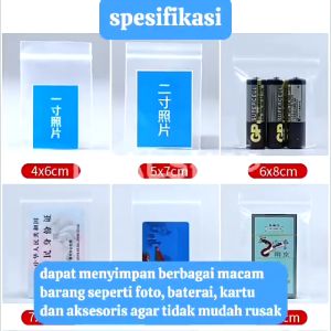 Plastik Klip Ziplock Tebal Polos Bening Kecil Mini Serbaguna Bahan PE isi 100 pcs