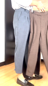 กางเกงขาเต่อผ้ายืดสโน ดีไซน์เรียบหรูดูแพง ทรงกระบอกเล็กเอวสูง รุ่น TAILOR ทั้ง 5 สี