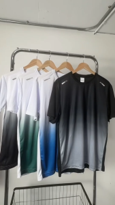 KAMB Kaos T-Shirt Olahraga Pria Quick Dry Bernapas Lancar Elastis Tinggi Pakaian Running Fitness