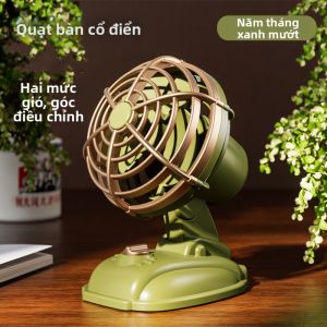 Quạt Bàn Mini Di Động Lâu Trung Tính USB Cho Văn Phòng Ký Túc Xá Học Sinh Gia Đình Sức Gió Mạnh Tuổi Thọ Pin Dài Quạt Điện