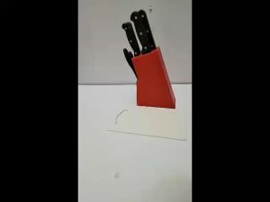 Pisau Dapur set  Pisau Set Pisau stainless plus blok simpan plastik Bistro BO 118