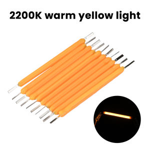 2200K/2700K/6500K DC 2.7-3.1V LED Ceramic Filament 38mm Hard Filament Retro Bulb Parts for Bulb Repair DIY Lighting Low Power