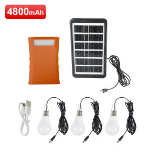 Đèn Năng Lượng Mặt Trời LED 15W 4800mAh Với 3 Đầu Đèn Treo Trong Nhà Đèn Khẩn Cấp Sử Dụng Năng Lượng Mặt Trời Tích Hợp Sẵn Bóng Đèn Năng Lượng Mặt Trời ABS