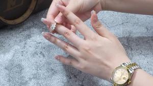 Pretty Beauty 925 Sterling Silver Flower Moissanite Engagement Ring for Women 2CT Diamond Floral Cluster Design Dainty Jewelry