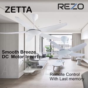 Rezo Zetta 56” / 42” Premium DC Motor Remote Control Ceiling Fan