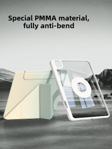 Mengmu Gradient Rotating Magnetic Absorption iPad Air 7 Case 11th Generation 2025 New Mini with Pen Slot 3+y Support pro 10.9 Inch Anti-Fall Flat Shell