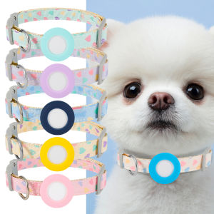 Cute Pet Collar For Airtag Adjustable Collar For Cat Small Dog Anti-lost Durable Cat Necklace Puppy Collar Heart Shape Printing
