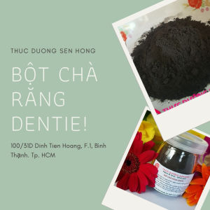 Bột Dentie - Bột than cà tím muối lâu năm - Thực dưỡng Sen hồng