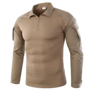 Nam Ngoài Trời Chiến Thuật Áo Thun Dài Tay Quân Sự Quân Đội CP Ngụy Trang Cotton Hút Ẩm Đi Bộ Đường Dài Săn Bắn Leo Núi Áo Sơ Mi