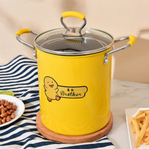 (KÈM LỒNG CHIÊN) NỒI CHIÊN MINI ĐA NĂNG CON VỊT VÀNG 2L SIÊU TIẾT KIỆM DẦU CAO 13CM - nồi chiên ngập dầu an toàn hiện đại - noi chien nôi chiên noi chien ngap dau