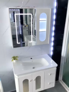 LHệ FREESHIP Tủ gương lavabo phòng tắm KT 47x80 cm nhựa PVC đặc lõi cao cấp siêu bền đẹp  - Bảo hành 10 năm