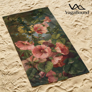 BILIBILI | Hollyhock Oil Painting Beach Towel Sand Free Quick Dry Absorbent Thin Compact Towels for Swimming Pool Camping Beach Accessories