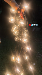 2025 วัสดุใหม่ ไฟปิงปองไฟสวนโซล่าเซลล์ไฟตกแต่งไฟตกแต่งทังสเตนขั้วต่งสวนและกลางแจ๋งขั้ว E27 กันน้ําระดับความทนต้านน้ํา IP67 USED