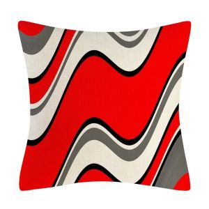 Home Decor Pillow Cover Fashion Cushion Abstract Cushion Cover Black Red Geometric Pillow Cover Sofa