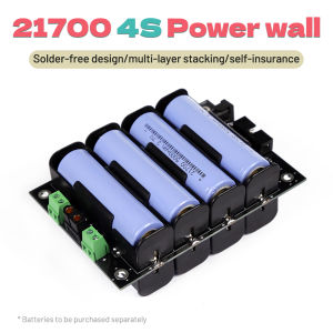 Tự làm 4 S 21700 Pin sạc dự phòng lithium 14.8V/16V 120A 21700 Thùng ắc quy pin sạc dự phòng 4 Series solderless Thùng ắc quy 16V Pin sạc dự phòng mạch bảo vệ 21700 solderless sản xuất cung cấp điện liên tục/cung cấp điện dự phòng/Multilayer điện tường
