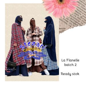 Gamis Premium Terbaru La Flanelle batch 2 mahira Indonesia gamis busui friendly daily Stezari Collection