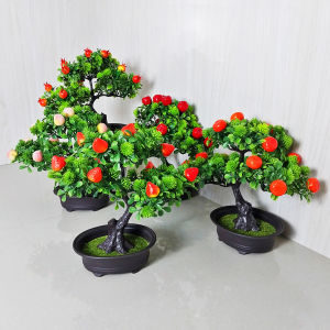 Tanaman Hias Pot Bonsai Buah Plastik Ornamen Hiasan Dekorasi Buatan Artificial Fruit COD PBP162