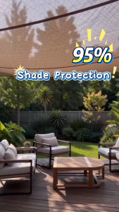 【COD】Anti UV 95%  Coffee Thickened Sunshade Net Dense Mesh Windproof Durable Sunscreen Net for Home Garden Balcony Carport Farm